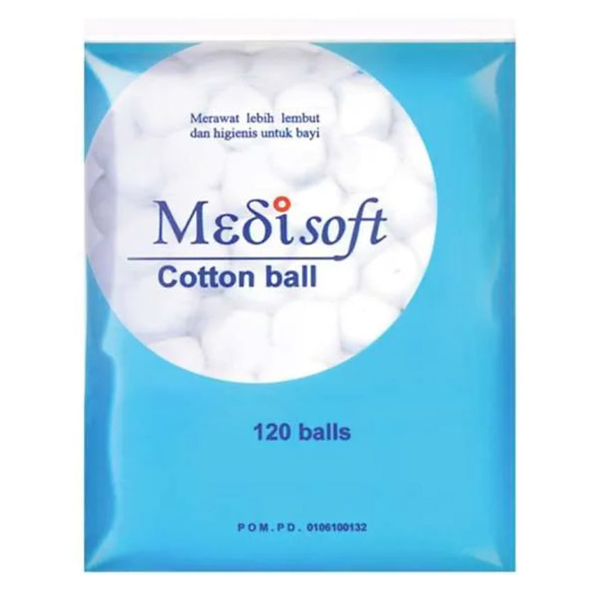 Gambar Medisoft Baby Cotton Ball - 120 Pcs Jenis Perlengkapan Bayi & Anak