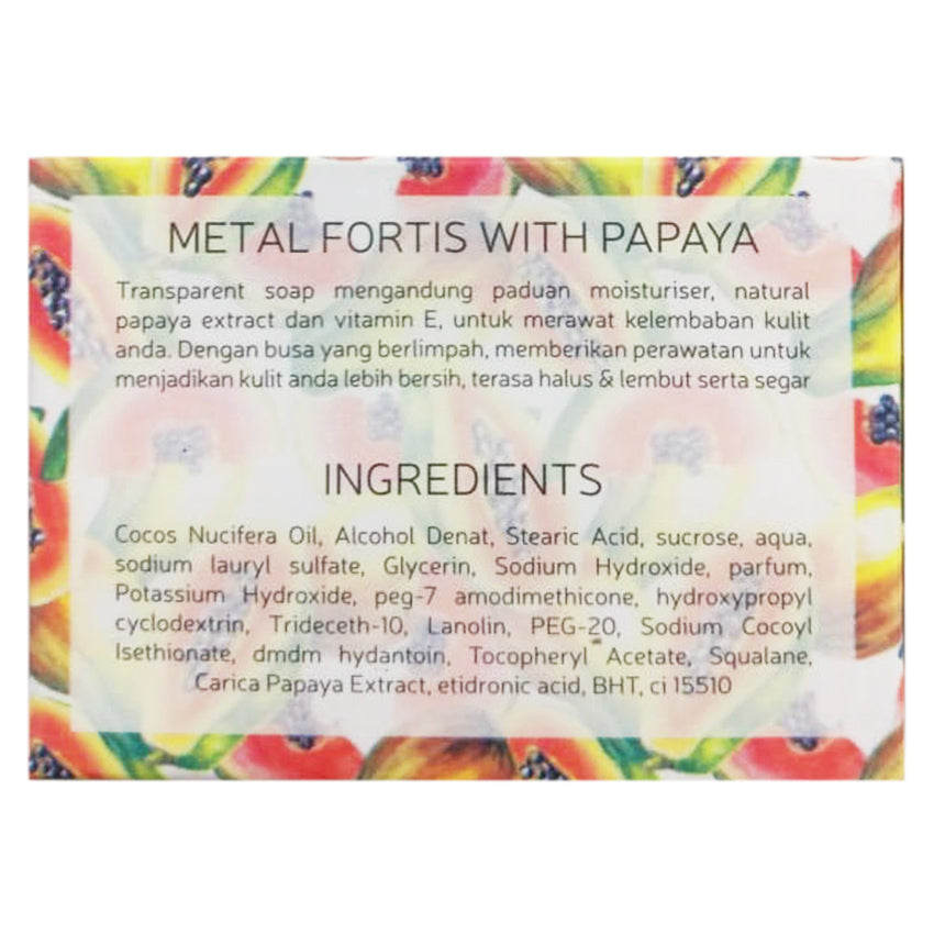 Gambar Metal Fortis Sabun Papaya - 85 gr Jenis Perawatan Tubuh