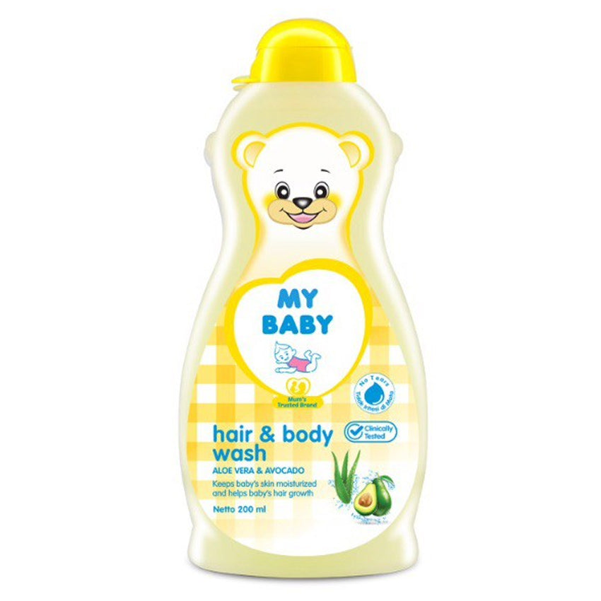 My Baby Hair & Body Wash Aloe Vera & Avocado Bottle - 200 mL