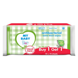 Gambar My Baby Gentle Antibacterial Wipes 75 Sheets - Buy 1 Get 1 Free Perlengkapan Bayi & Anak
