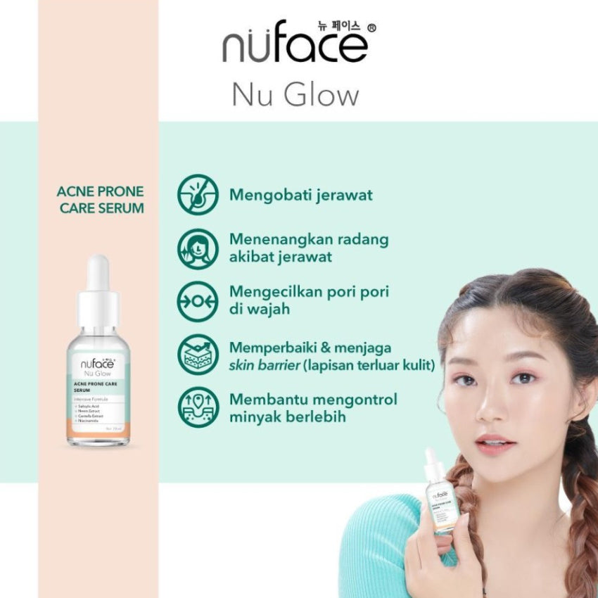 Nuface Nu Glow Acne Prone Care Serum - 20 mL