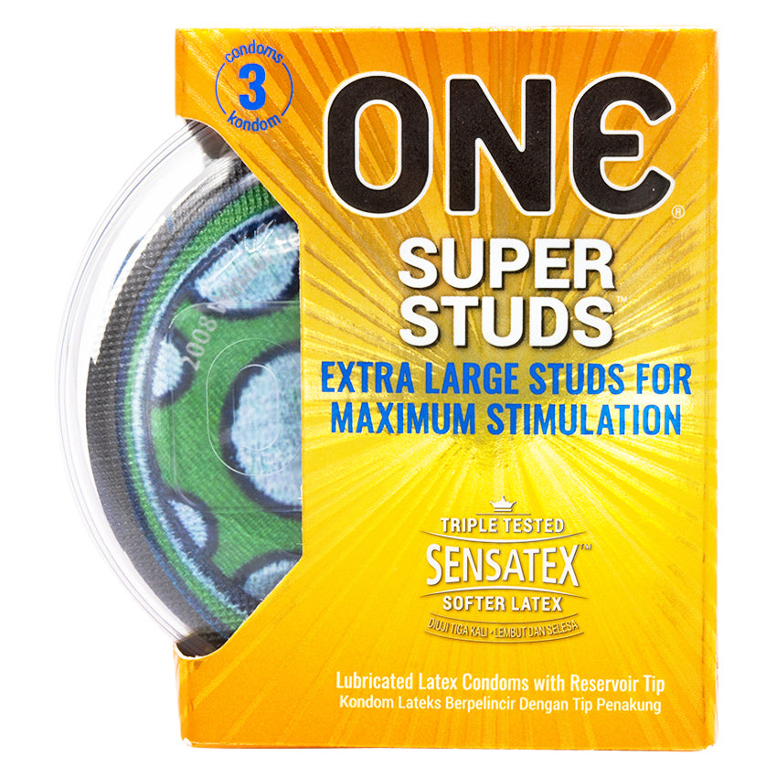 ONE? Kondom Super Studs - 3 Pcs