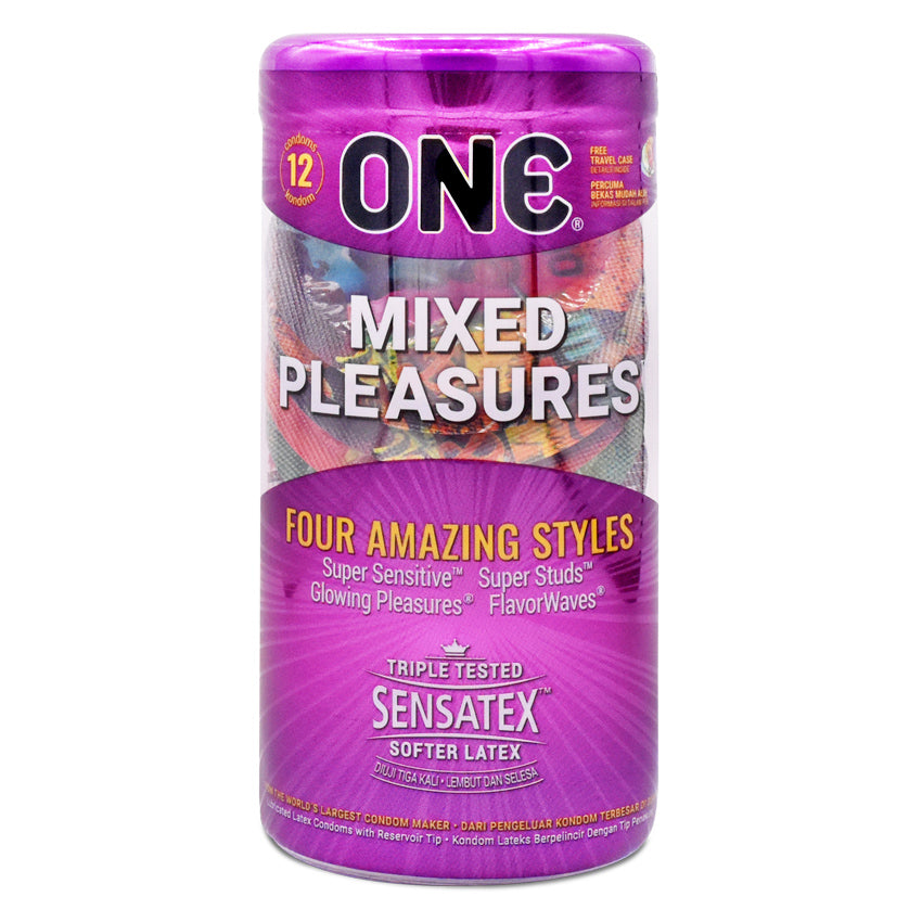Gambar ONE? Kondom Mixed Pleasures - 12 Pcs Jenis Kondom