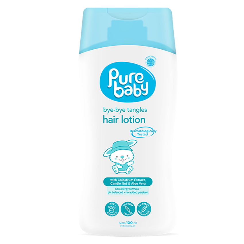 Gambar Clearance Sale - Pure Baby Bye-Bye Tangles Hair Lotion - 100 mL Perlengkapan Bayi & Anak