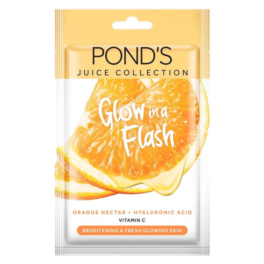Gambar Ponds Juice Collection Orange Nectar Hyaluronic Acid Sheet Mask - 20 gr Jenis Perawatan Wajah