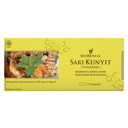 Gambar Sidomuncul Herbal Sari Kunyit - 12 Kapsul Suplemen Kesehatan