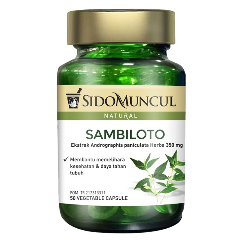 Gambar Sidomuncul Natural Ekstrak Daun Sambiloto - 50 Kapsul Jenis Suplemen Kesehatan