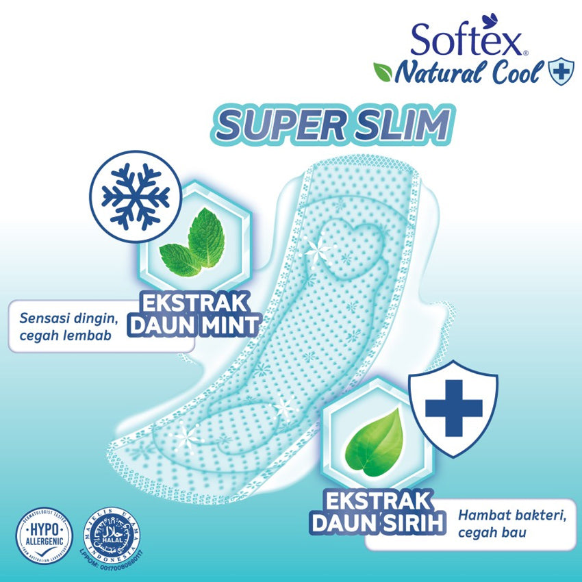 Softex Natural Cool Super Slim Wing 23 cm - 16 Pads
