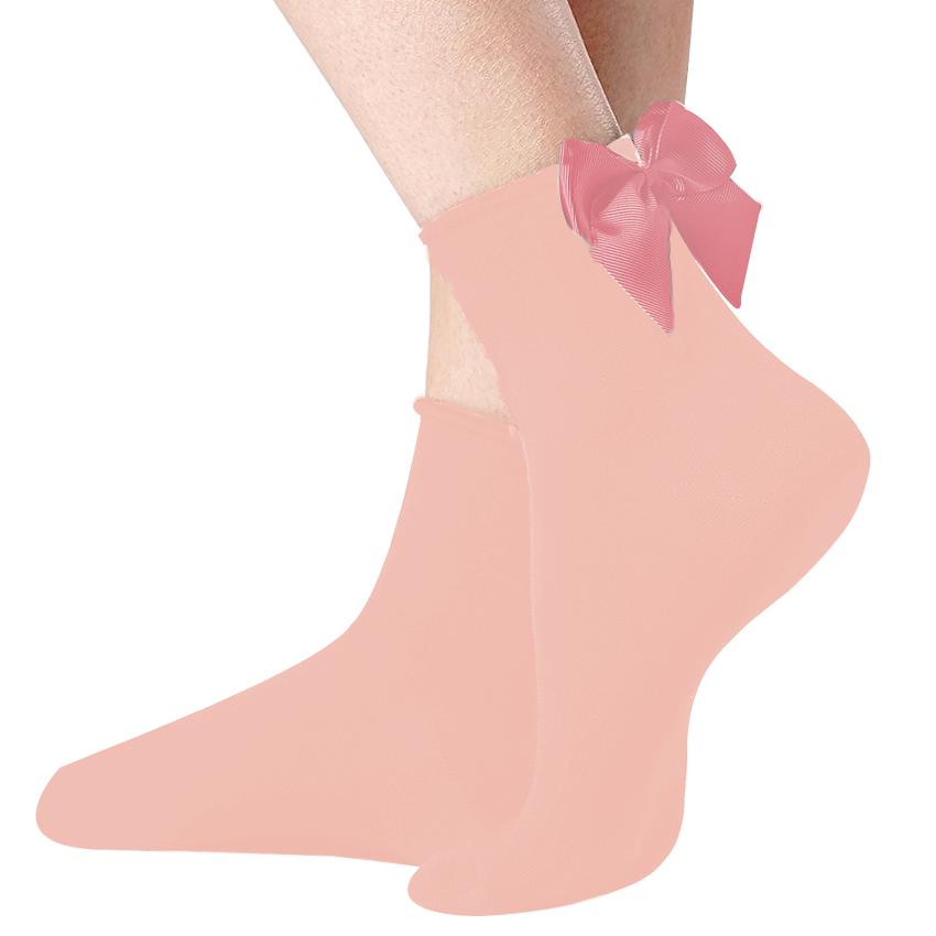 Gambar Kotton Kreme Magic Girl Nana Ribbon Socks - Cream Pink Jenis Pakaian Dalam Wanita