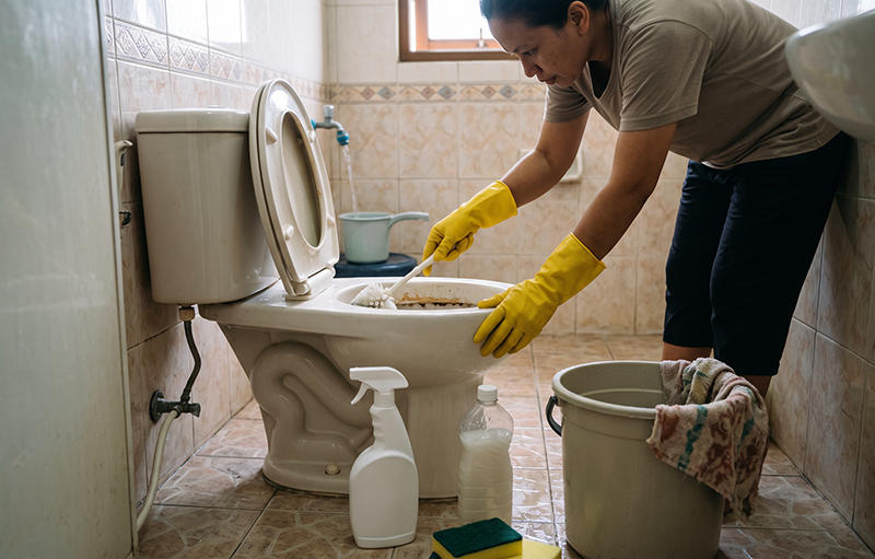 Cara Membersihkan Toilet yang Berkerak
