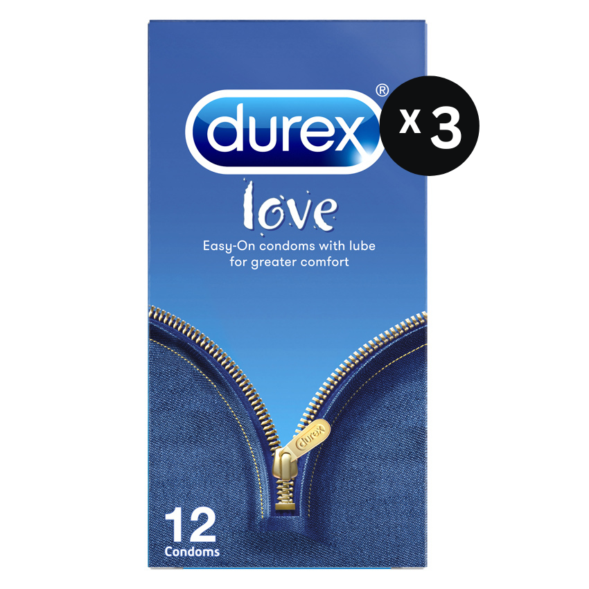 Durex Kondom Love Jeans - 12 Pcs (3 Box)