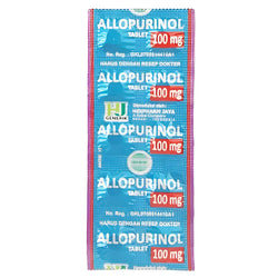 Gambar Allopurinol 100mg Obat Asam Urat - 10 Tablet [Hexpharm] Obat