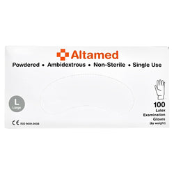 Gambar Altamed Sarung Tangan Latex Size L - 100 Pcs Peralatan Medis