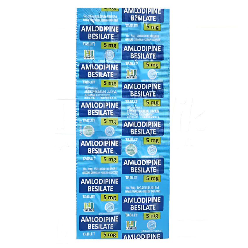 Gambar Amlodipine 5mg Obat Hipertensi - 10 Tablet [HJ] Jenis Obat-obatan