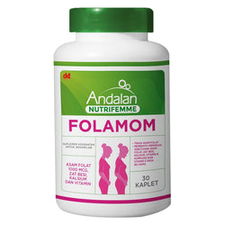 Gambar Andalan Nutrifemme Folamom Suplemen Ibu Hamil - 30 Pcs Suplemen Kehamilan & Menyusui