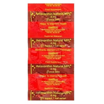 Astaxanthin Natural 4mg Suplemen Kesehatan - 6 Kapsul