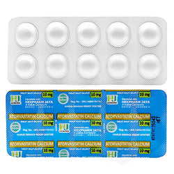 Gambar Atorvastatin 10mg Obat Kolestrol - 10 Tablet [Hexpharm] Obat