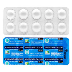 Gambar Atorvastatin 20mg Obat Kolestrol - 10 Tablet [Hexpharm] Obat