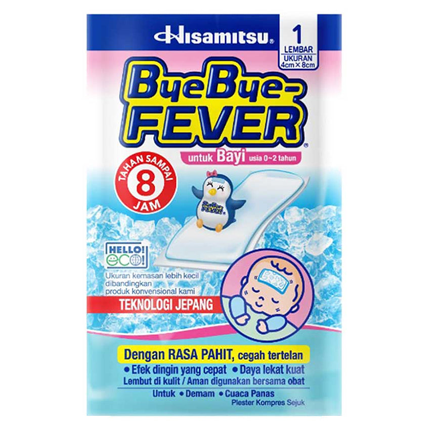 Bye Bye Fever Plester Kompres Demam untuk Bayi - 1 Pcs