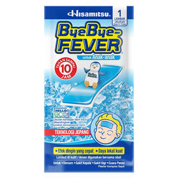 Gambar Bye Bye Fever Plester Kompres Demam untuk Anak - 1 Pcs Suplemen Kesehatan
