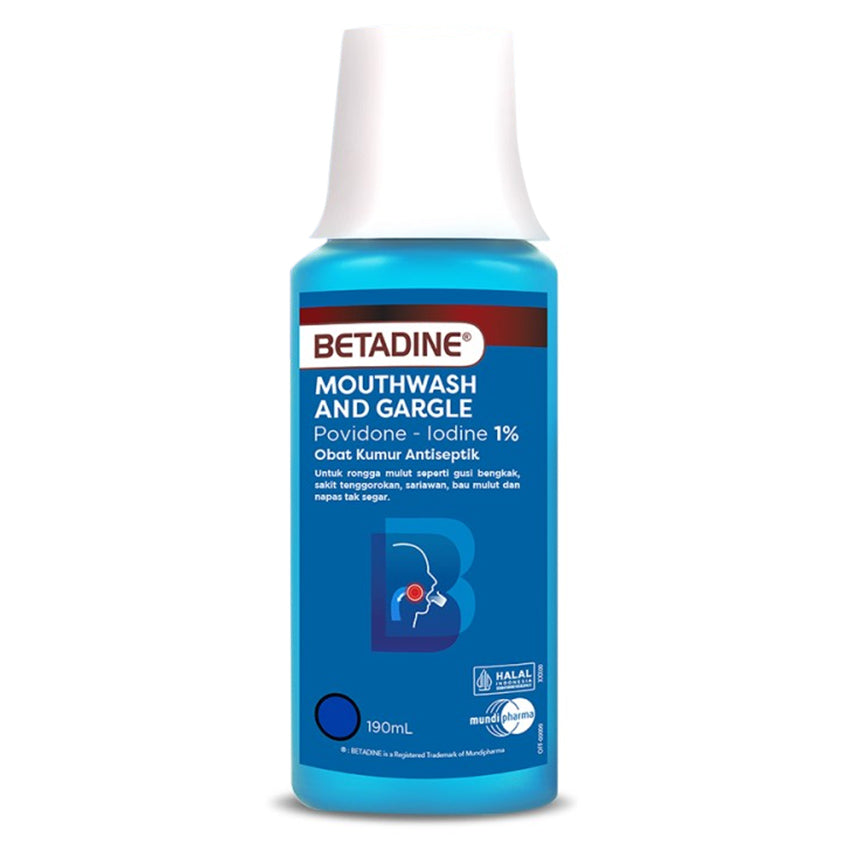 Gambar Betadine Mouthwash & Gargle - 190 mL Jenis Perawatan Mulut