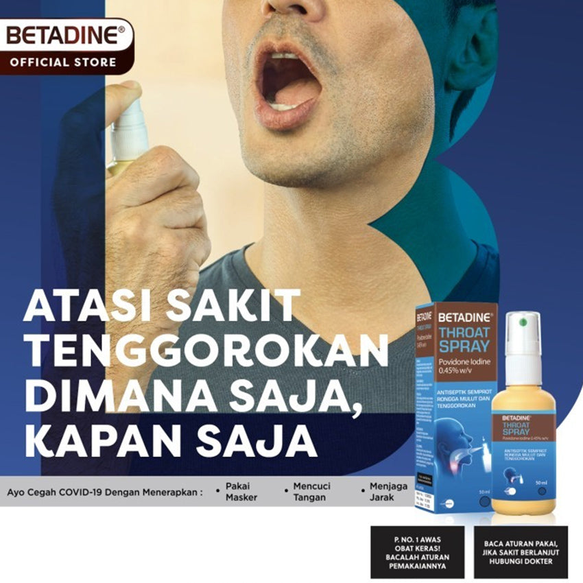 Gambar Betadine Throat Spray - 50 mL Jenis Obat