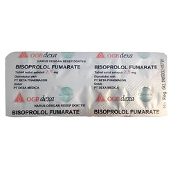Gambar Bisoprolol Fumarate 2.5mg Obat Hipertensi - 10 Tablet [Dexa] Obat