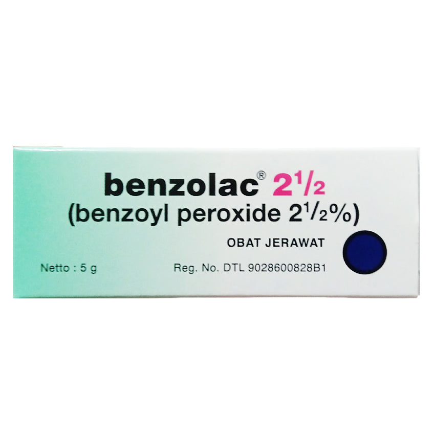 Benzolac Gel 2.5% Obat Jerawat - 5 gr