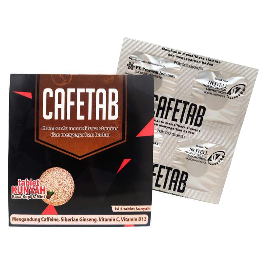 Gambar Cafetab Suplemen Penambah Stamina - 4 Tablet Kunyah Stamina Tubuh