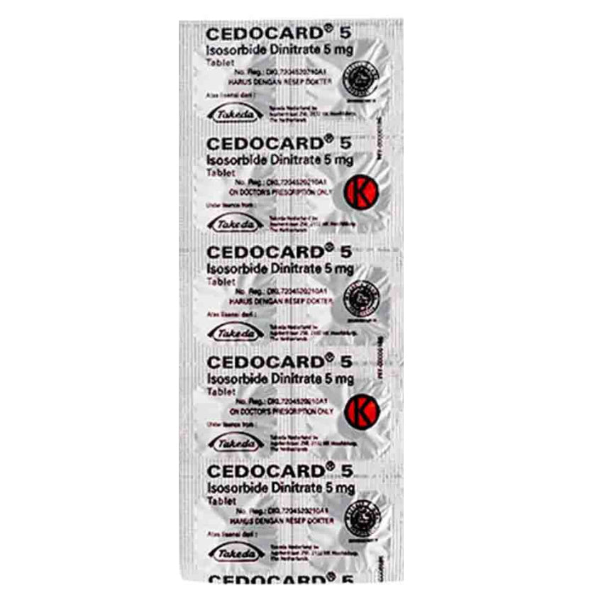 Cedocard 5 mg Obat Serangan Jantung - 10 Tablet [DVL]