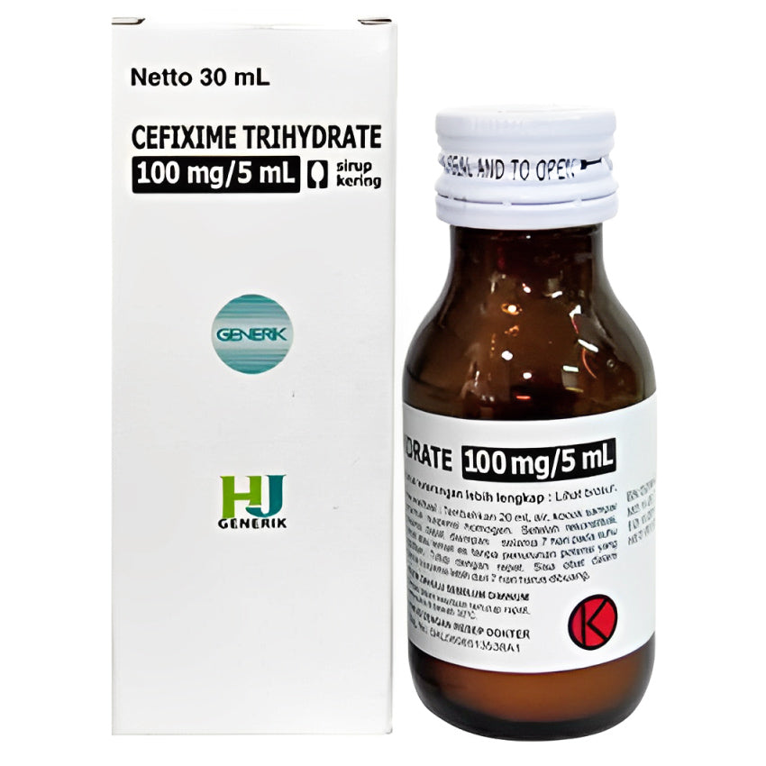 Cefixime Dry Syrup 100mg Obat Antibiotik Botol - 30 mL [HJ]
