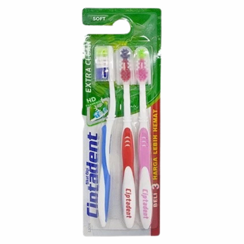 Ciptadent Extra Clean Soft Toothbrush - 3 Pcs
