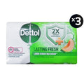 Dettol Bar Soap Lasting Fresh - 100 gr [3 Pcs]