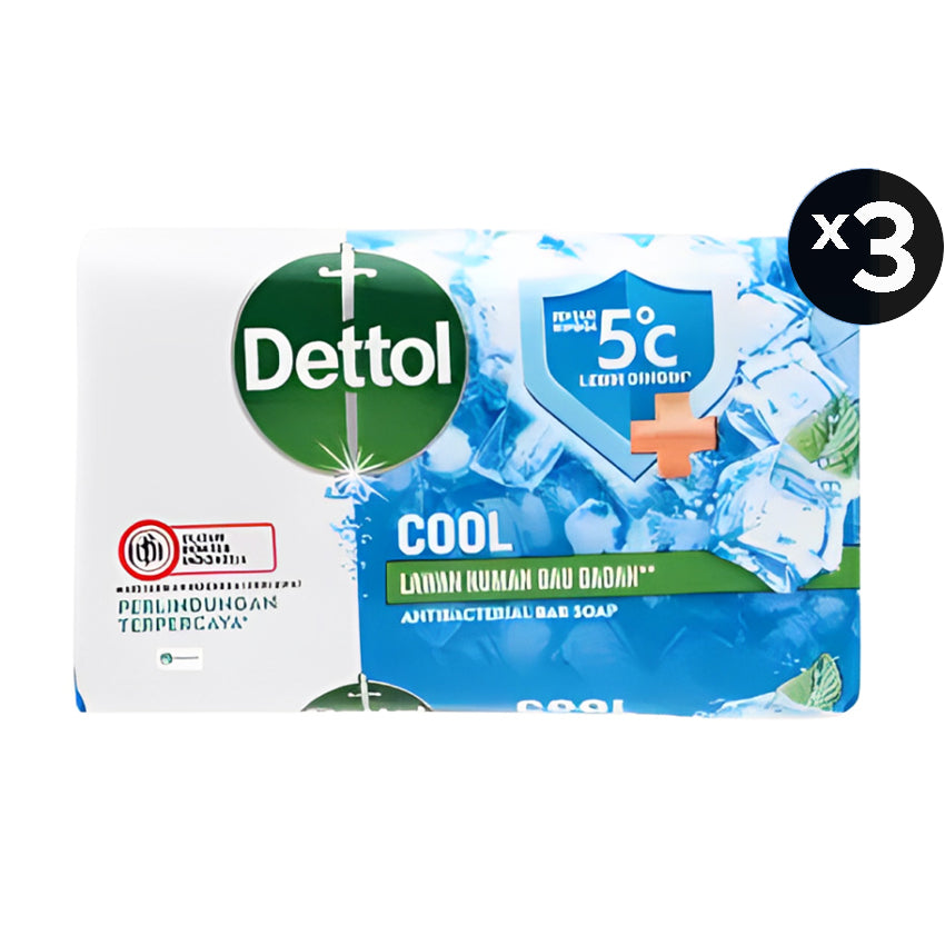 Dettol Bar Soap Cool - 100 gr [3 Pcs]