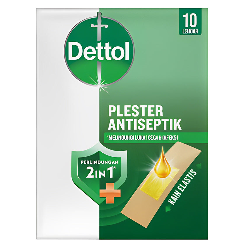 Gambar Dettol Plester Antiseptik Reguler - 10 Sheets Jenis Kesehatan