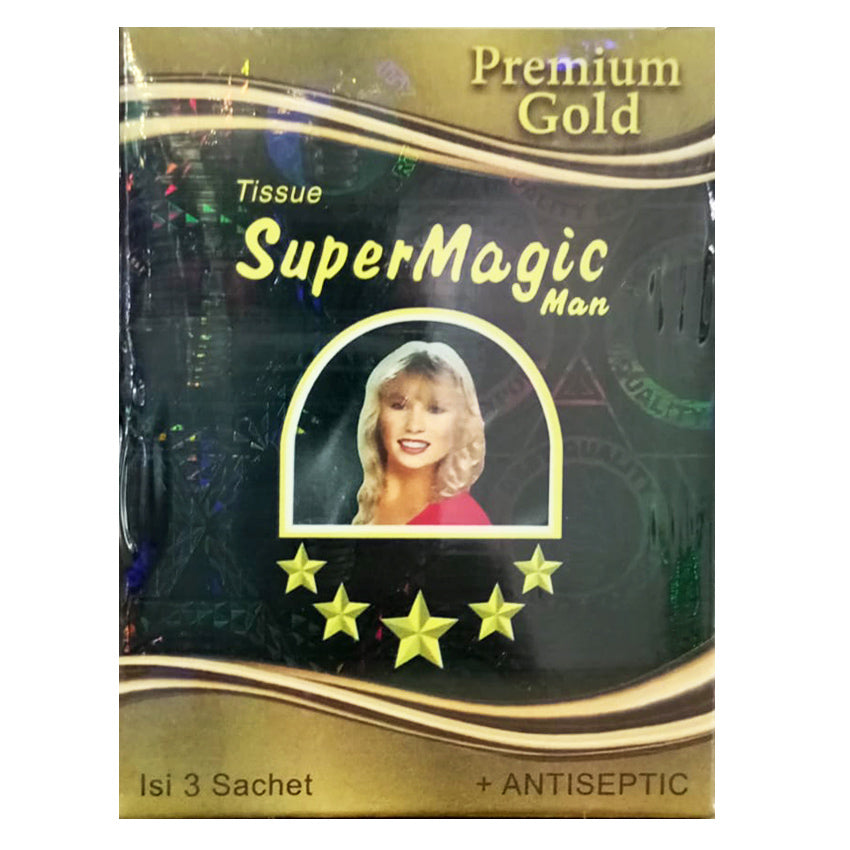 Super Magic Man Tissue Premium Gold - 3 Sachets