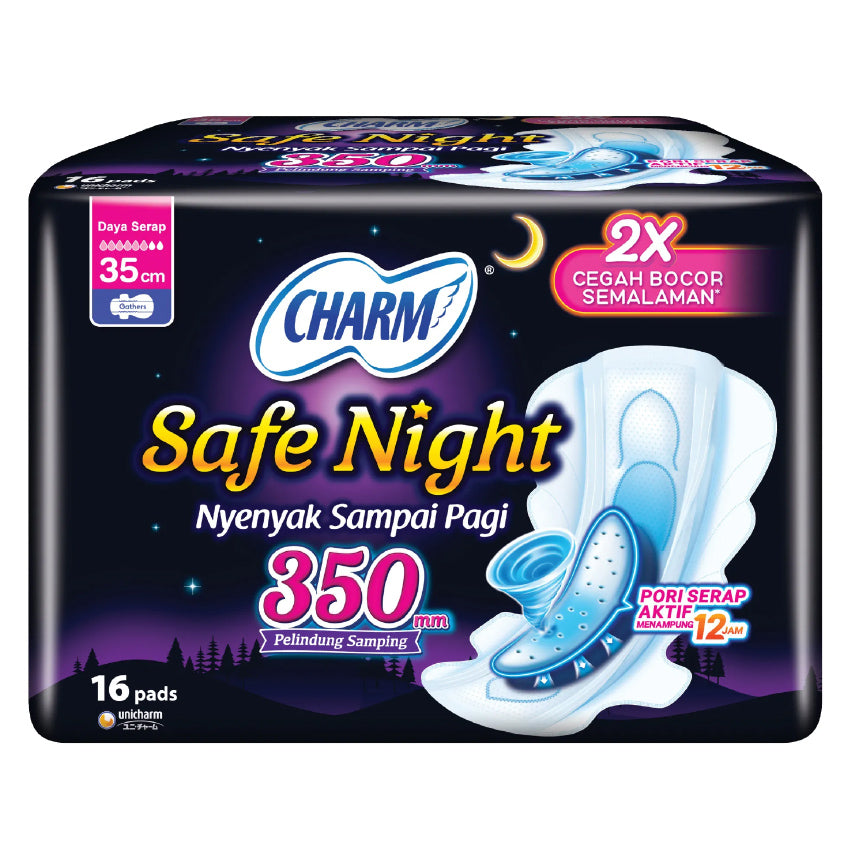 Charm Safe Night Gathers Wing 35cm - 16 Pads