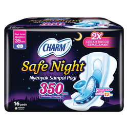 Gambar Charm Safe Night Gathers Wing 35cm - 16 Pads Perawatan Ms V