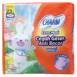 Gambar Charm Body Fit Extra Maxi Wing 23cm - 28 Pads Perawatan Ms V