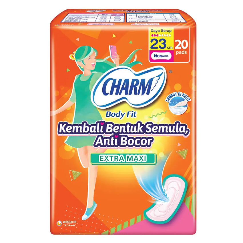 Charm Body Fit Extra Maxi Non Wing 23cm - 20 Pads