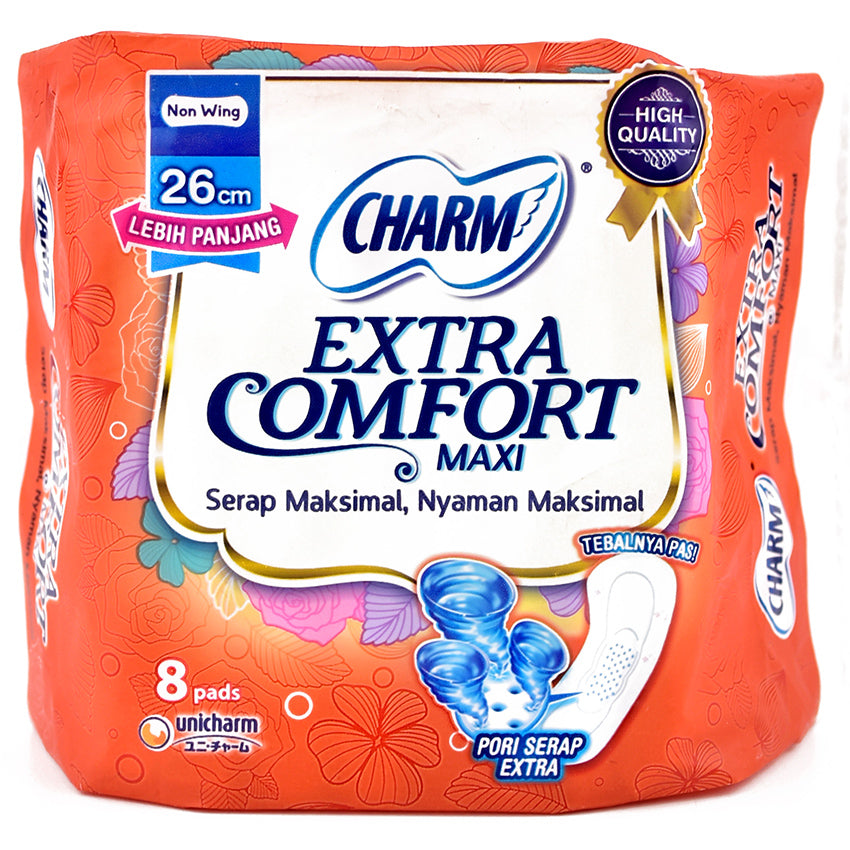 Charm Extra Comfort Maxi Non Wing 26cm - 8 Pads