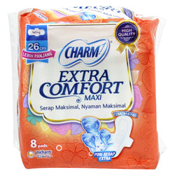 Gambar Charm Extra Comfort Maxi Wing 26cm - 8 Pads Perawatan Ms V