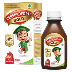 Gambar Cerebrofort Gold Rasa Strawberry - 100 mL Suplemen Kesehatan