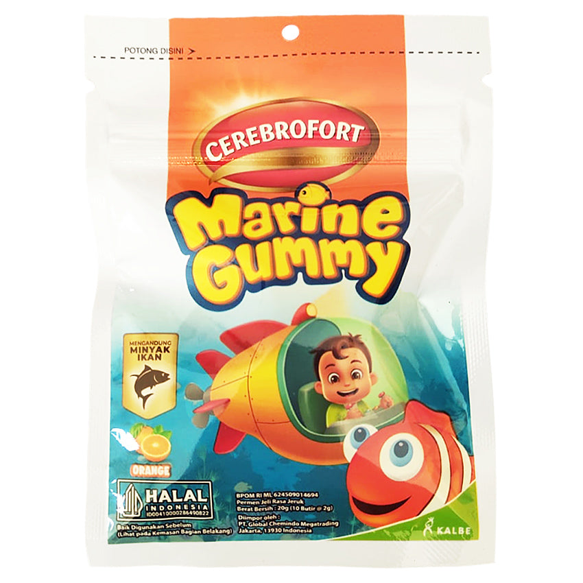 Cerebrofort Marine Gummy Rasa Jeruk - 10 Pcs