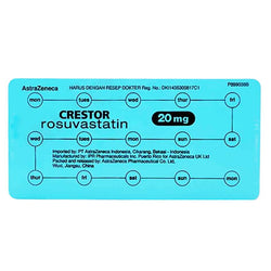 Gambar Crestor Rosuvastatin 20 mg Obat Hiperkolesterol - 15 Tablet [Astrazeneca] Obat