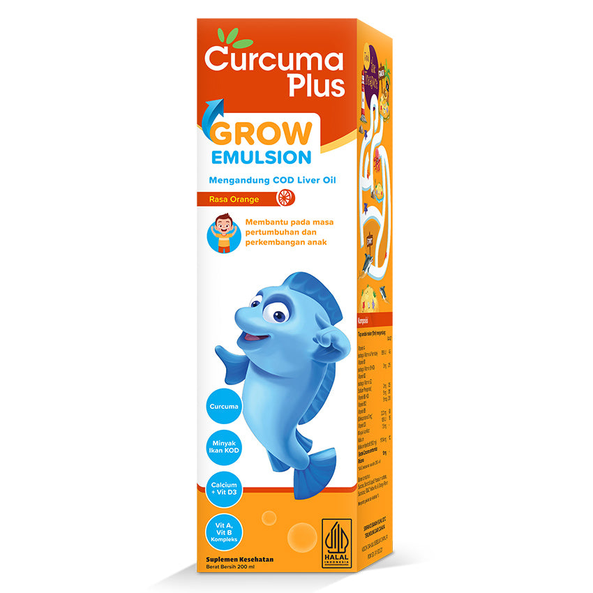 Curcuma Plus Grow Elmusion Rasa Jeruk - 200 mL