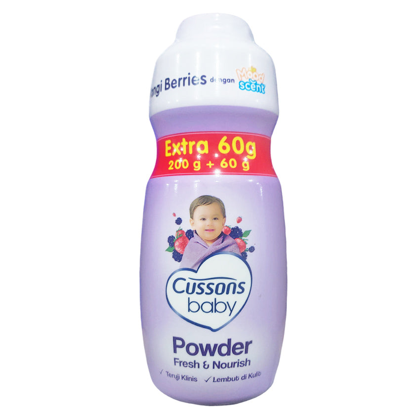 Cussons Baby Powder Fresh & Nourish Extra Fill - 200+60 gr