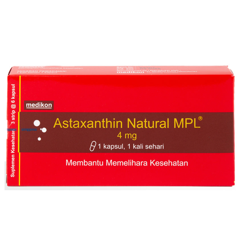 Astaxanthin Natural 4mg Suplemen Kesehatan - 18 Kapsul