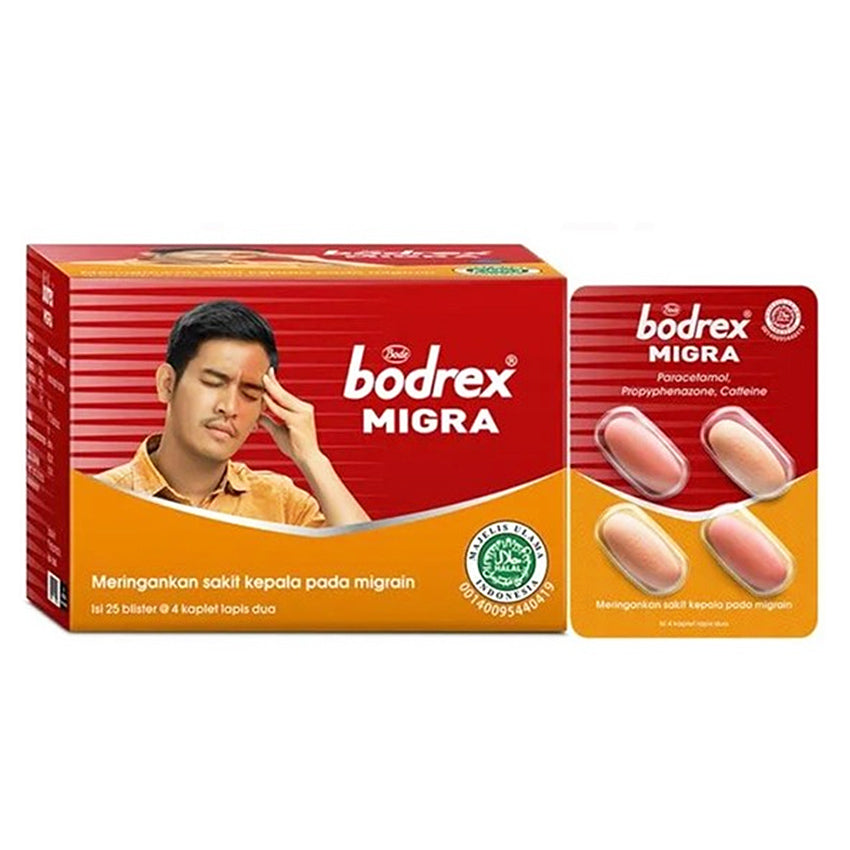 Bodrex Migra Obat Sakit Kepala Migrain - 100 Tablet