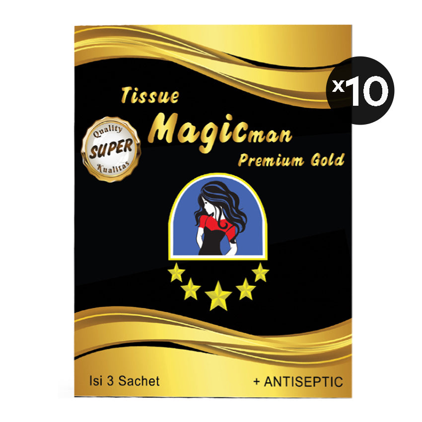 Gambar  Tissue Magic Man Premium Gold - 10 Pack Jenis Obat Kuat